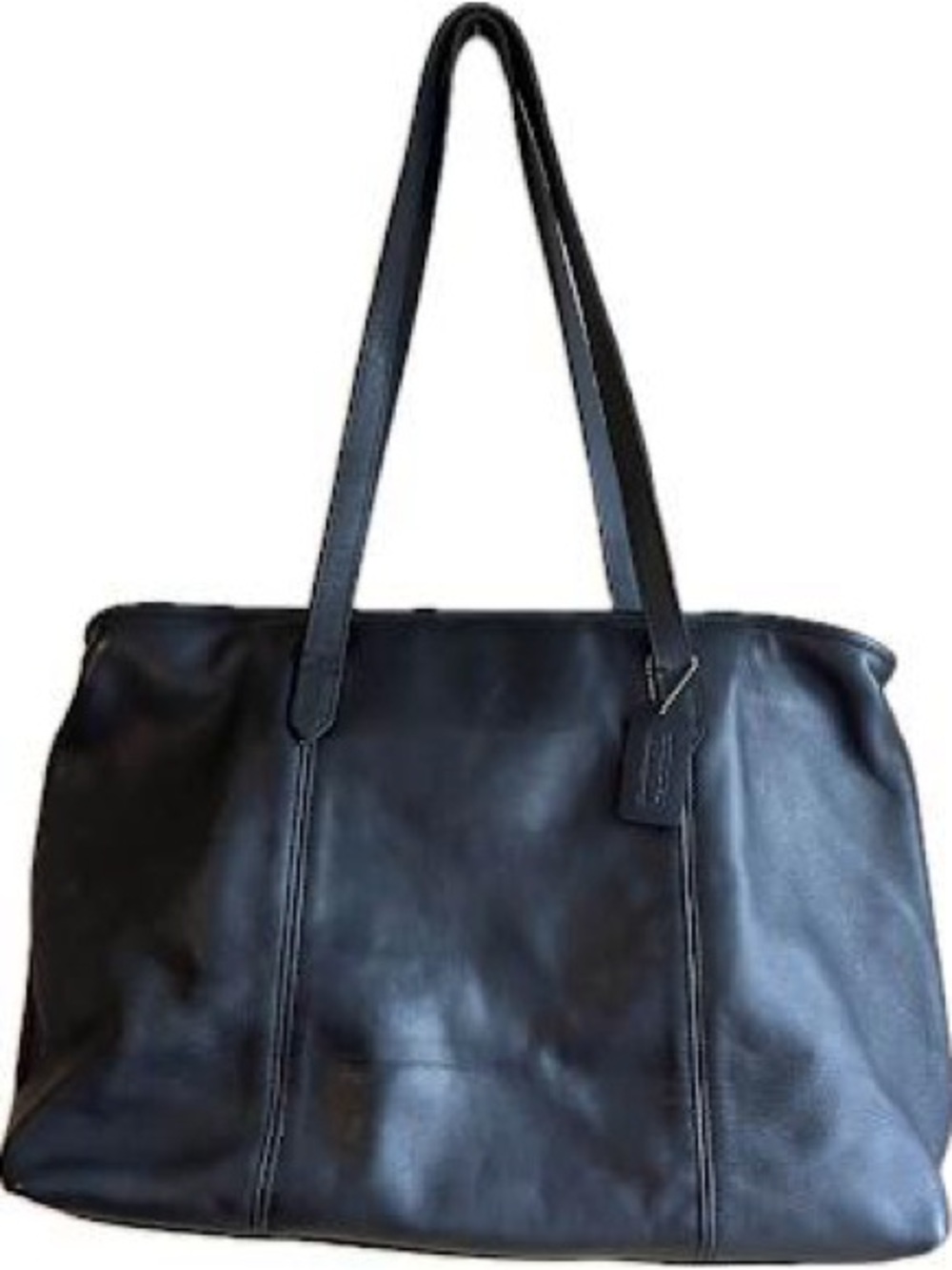 Vintage Coach Black Leather Shoulder Tote